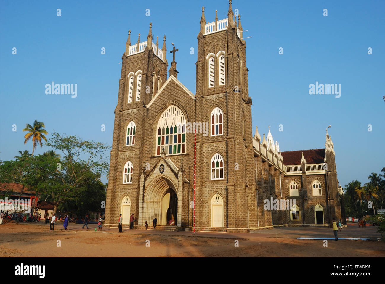 St Andrew Forane Kirche am Arthungal, Alleppey, Kerala, Indien. Von portugiesischen in16th Jahrhundert, eine der ältesten Kirchen in Indien gebaut. Stockfoto