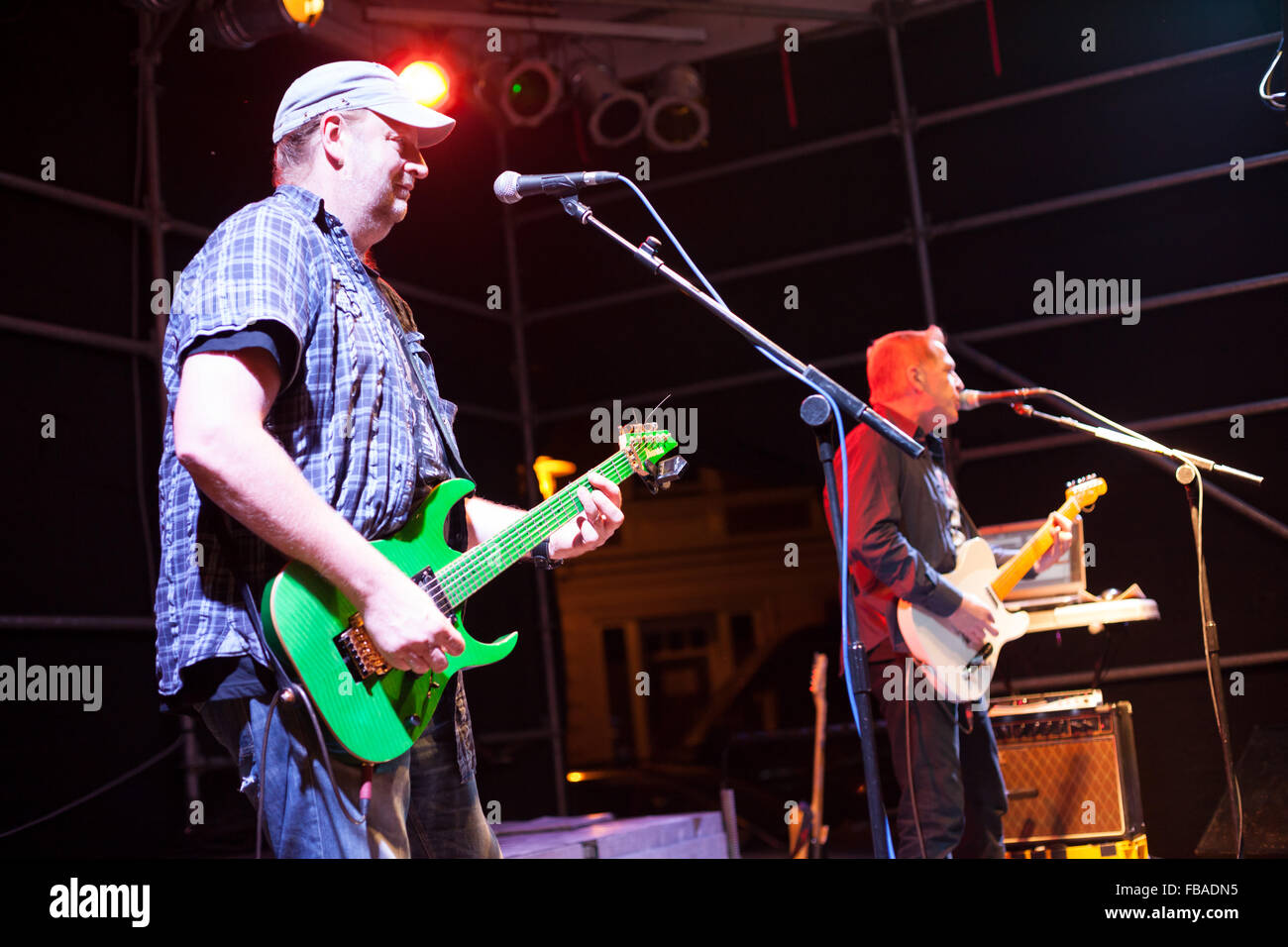 Rockdaddy Duo führt im Spielzeugmuseum 2015, Frankfurt (Oder) Stockfoto