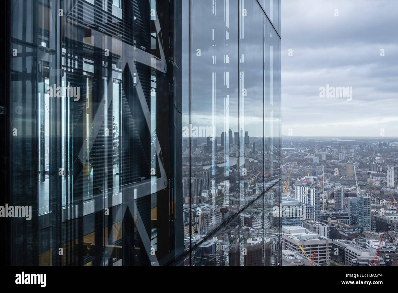 Blick von der Leadenhall Gebäude, die Cheesegrater Stockfoto