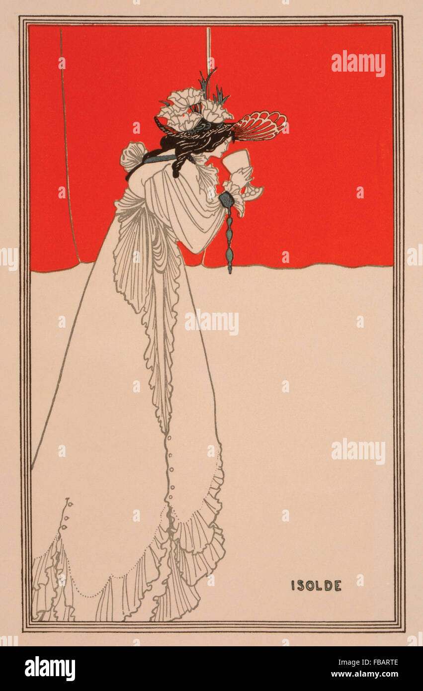 Isolde von Aubrey Beardsley 1872-1898.  Englischer Illustrator und Autor. Stockfoto