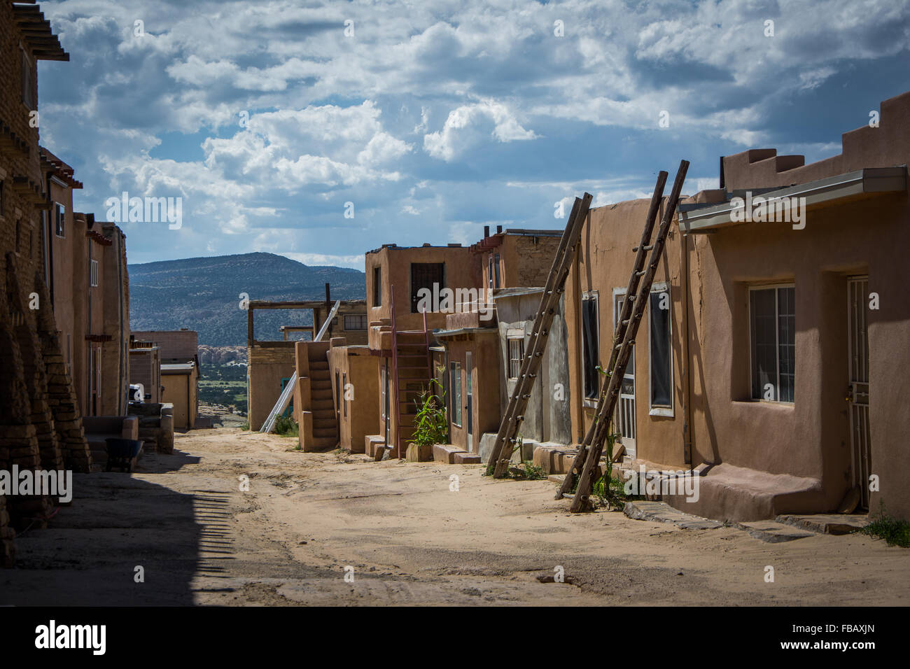 Adobe Häusern Sky City, Acoma Pueblo in New Mexico Stockfoto