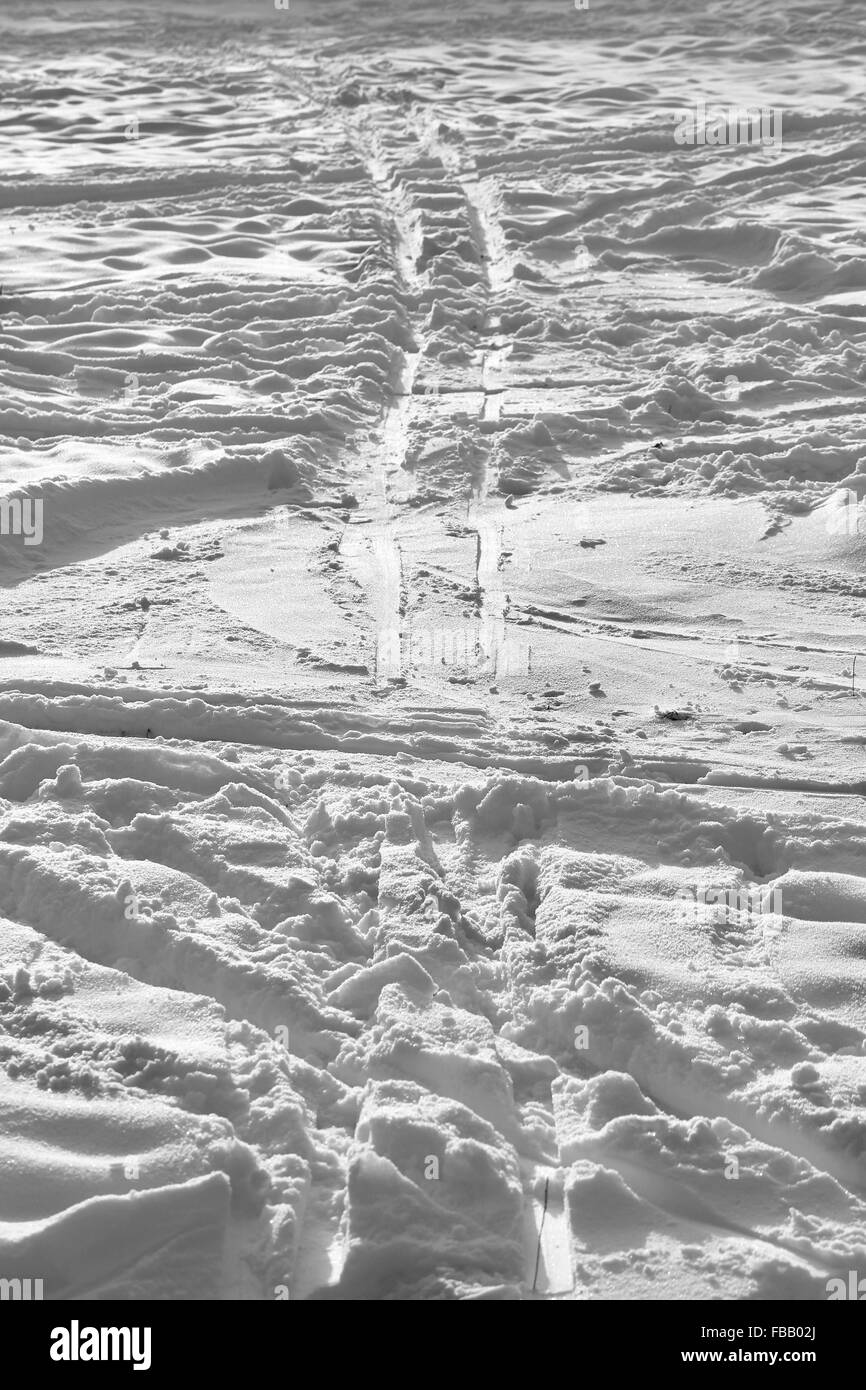 Weiße schöne Schnee eine fotografierten hautnah Stockfoto