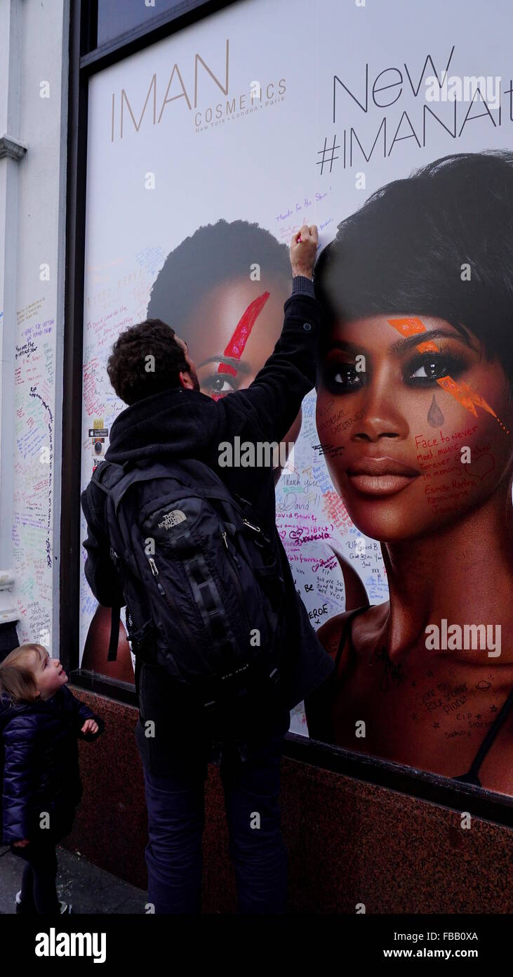 David Bowie-Gedenkstätte. Stockfoto