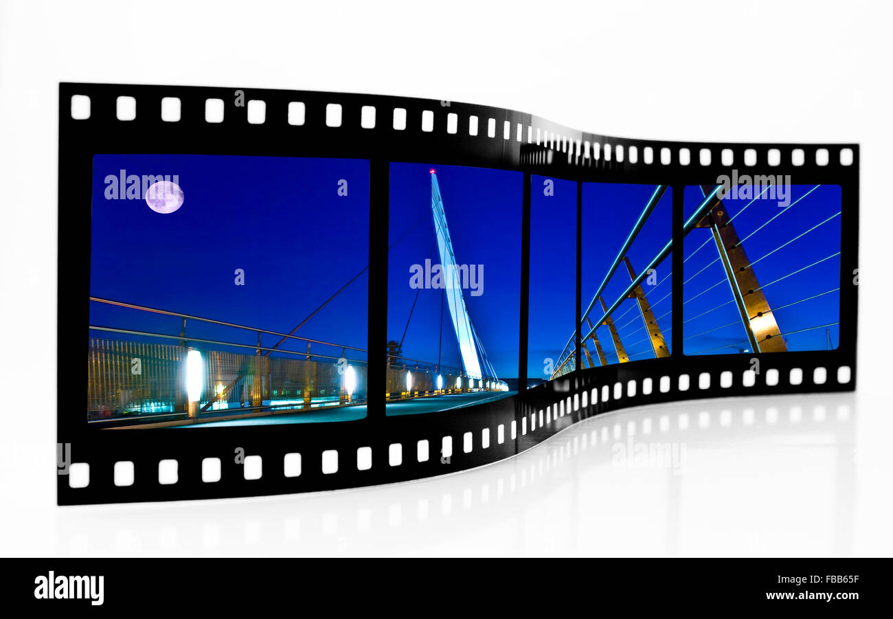 Swansea Segel Brücke Filmstreifen Stockfoto