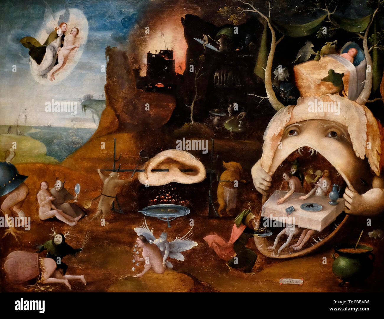 Die Vision des Tundale - Anhänger von Hieronymous Bosch, späte 1400 s Stockfoto