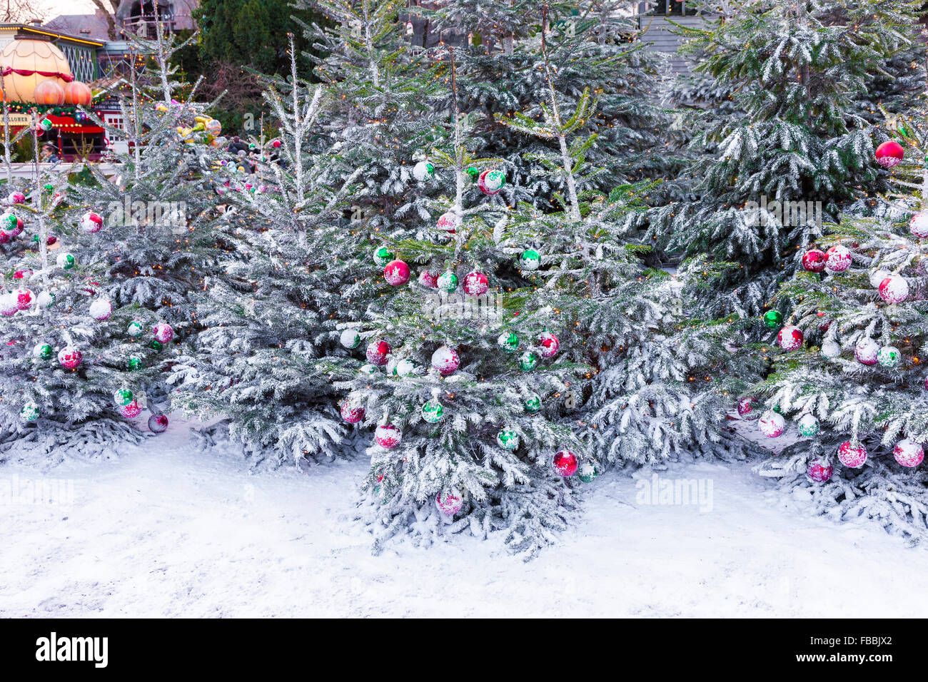 Tivoli Chrstmas Markt, Kopenhagen, Dänemark. Stockfoto