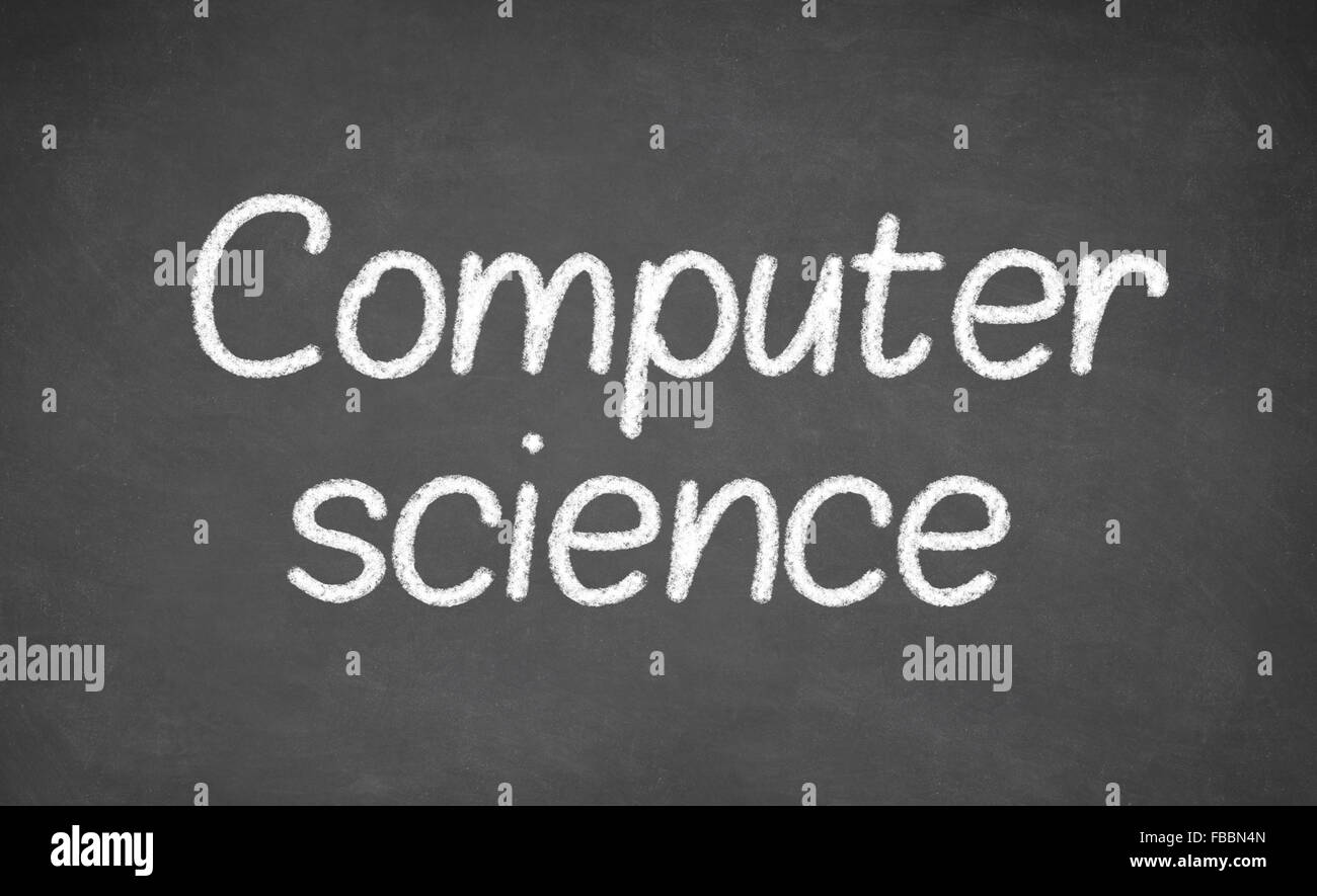 Computer-Wissenschaft-Lektion zur Tafel oder Tafel. Stockfoto