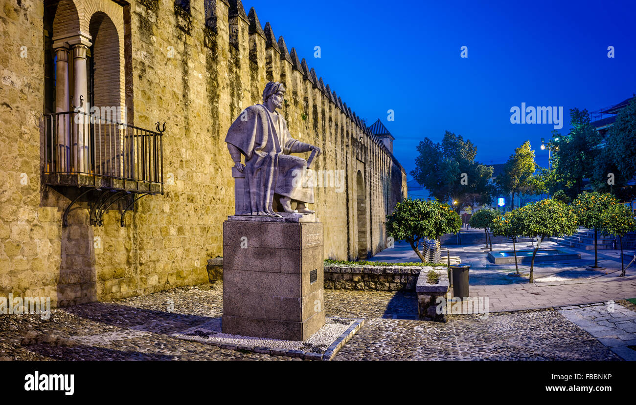 Statue des Averroes, Córdoba. Andalusien, Spanien Stockfoto