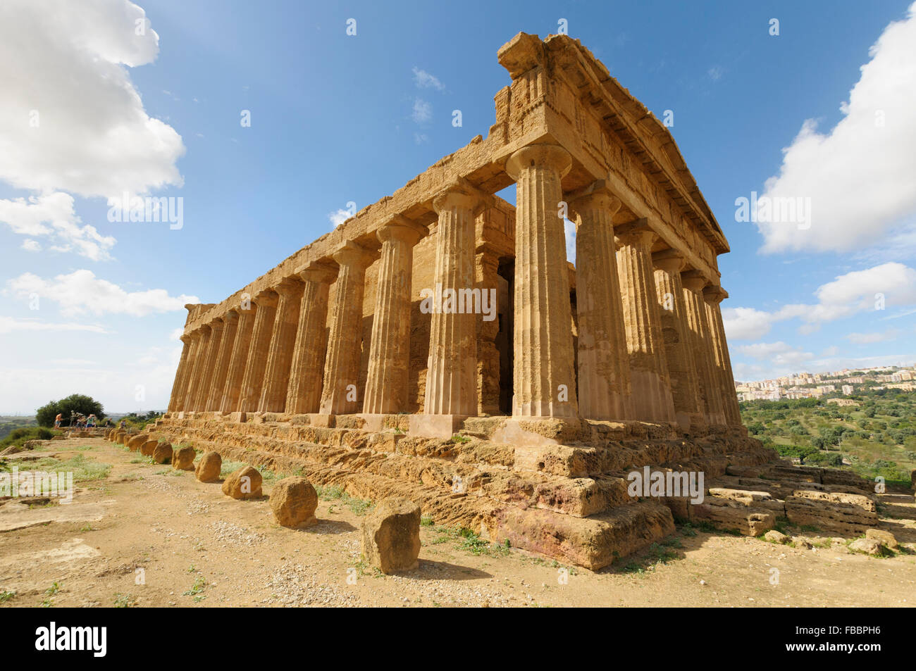 Der Tempel der Concordia, Tal der Tempel, Agricento, Sizilien, Italien Stockfoto