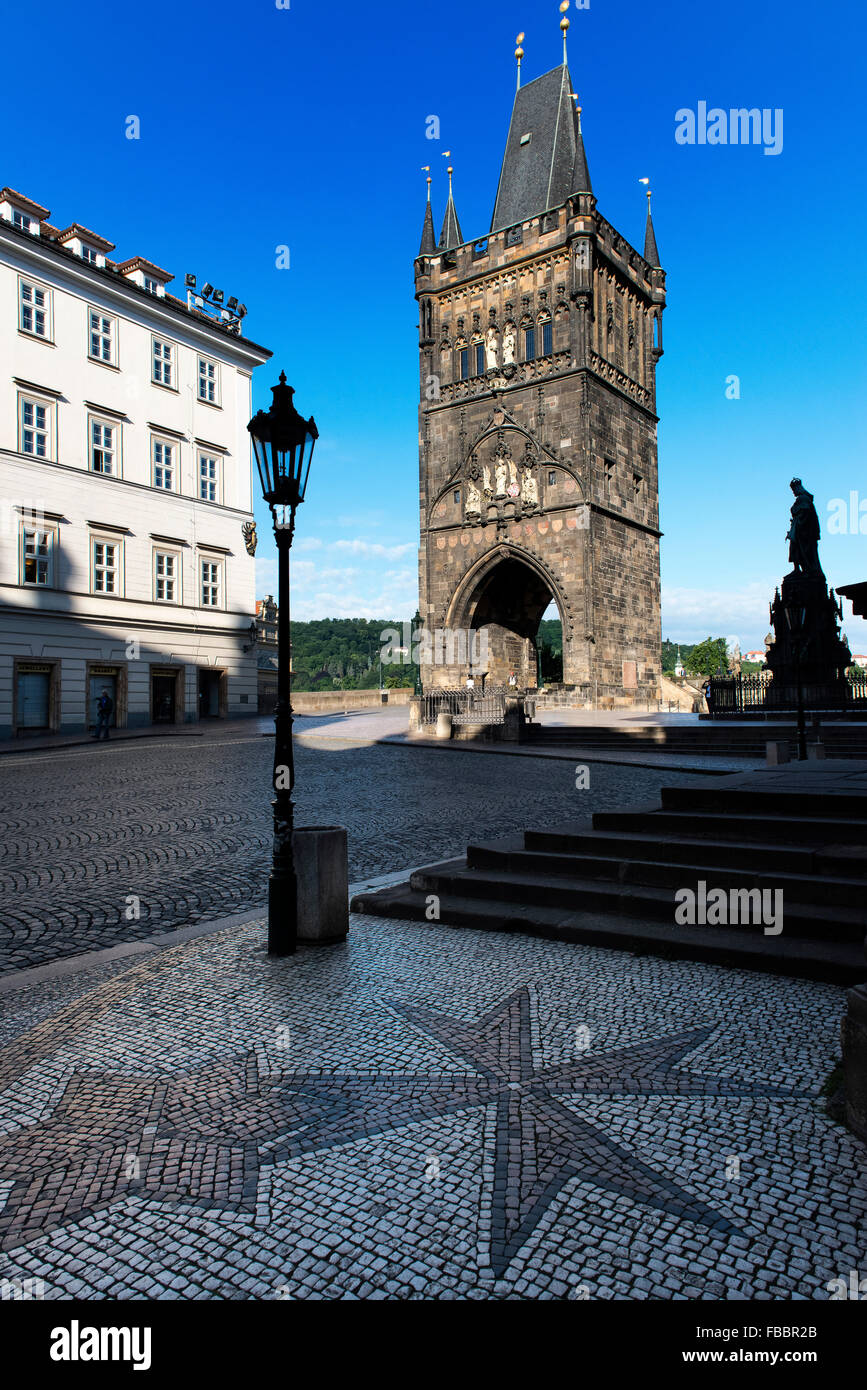 Der Altstädter Brückenturm, Prag, Tschechische Republik Stockfoto