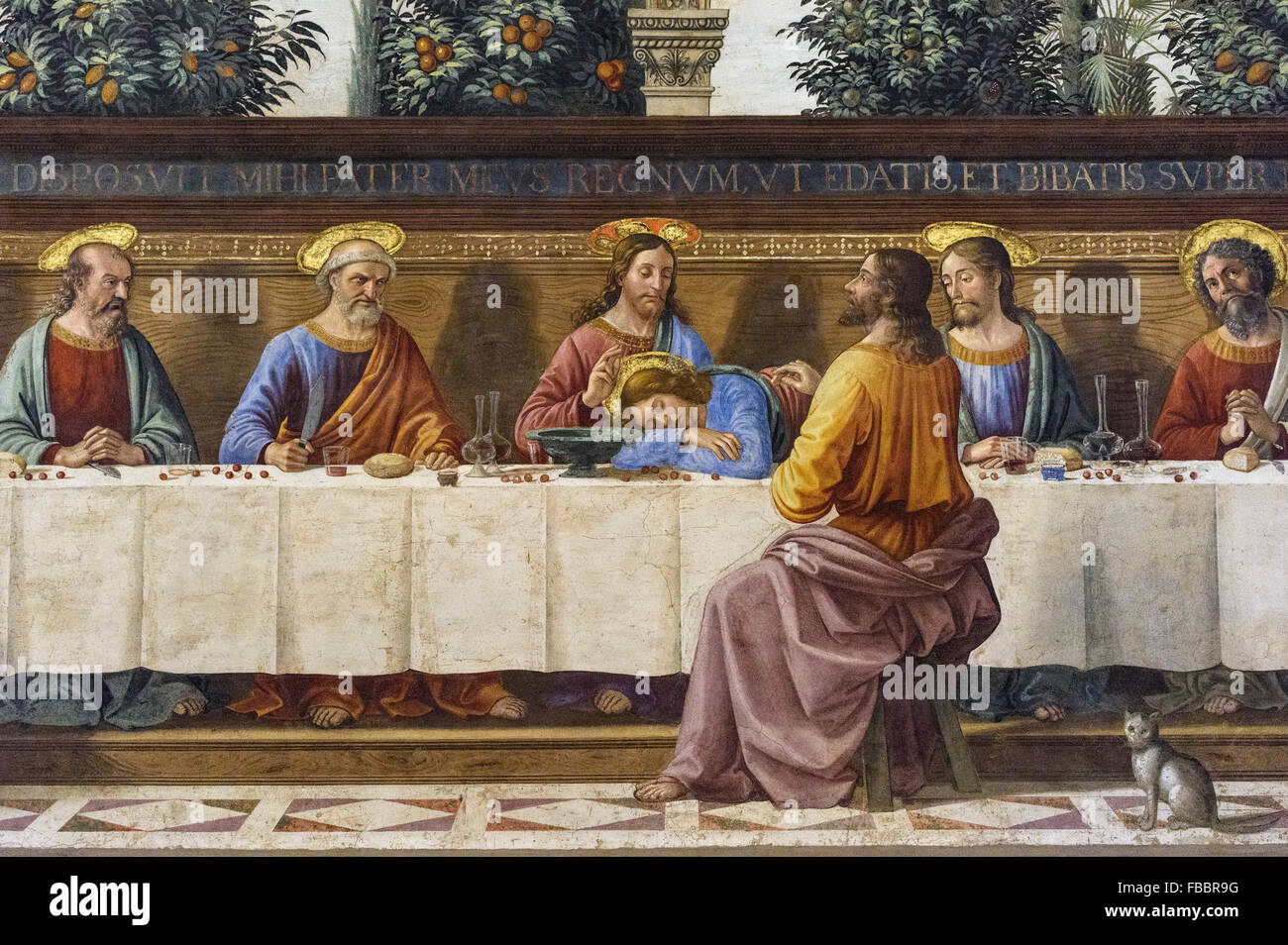 Florenz. Italien. Das letzte Abendmahl, (ca. 1486), Fresko von Domenico Ghirlandaio, Museum von San Marco. Stockfoto