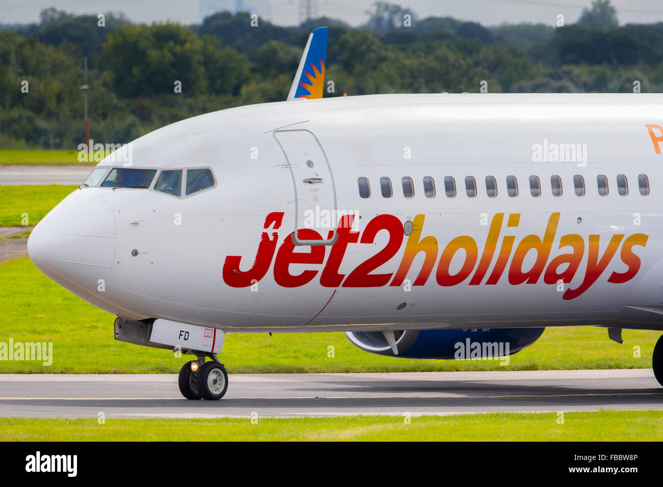 2 Ferien-Fluggesellschaft Jet Stockfoto