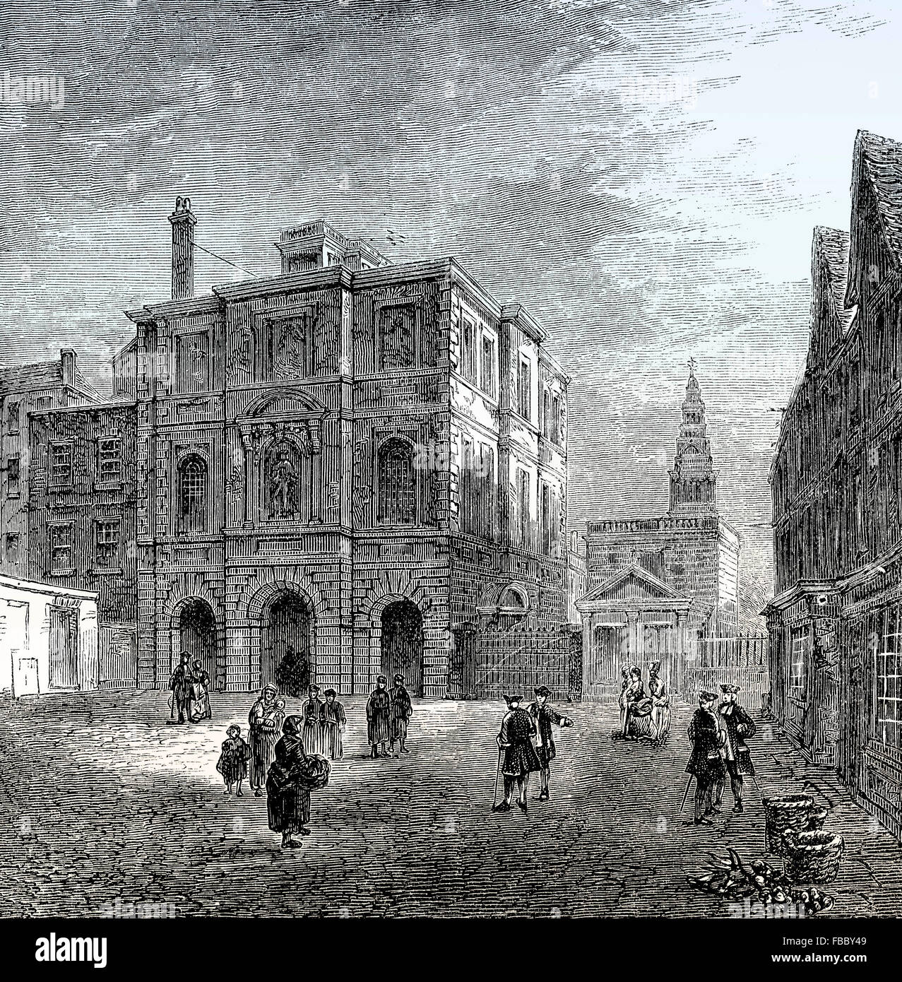 Christi Krankenhaus bauen, 18. Jahrhundert, London, UK Stockfoto