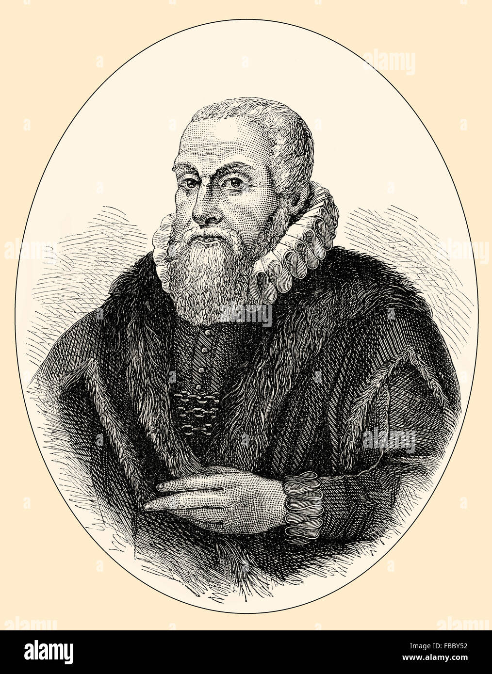 Thomas Sutton, 1532-1611, ein englischer Staatsbeamter und Geschäftsmann, Gründer der Charterhouse School Stockfoto