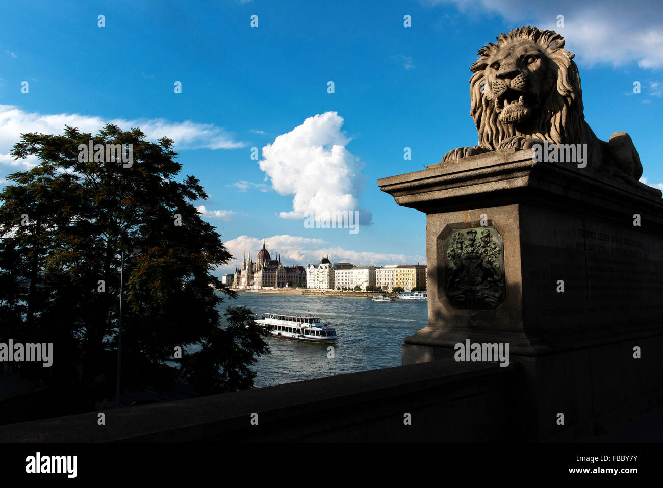 Parlamentsgebäude, Budapest, Ungarn Parlamentsgebäude an der Donau in Budapest, Ungarn. Stockfoto