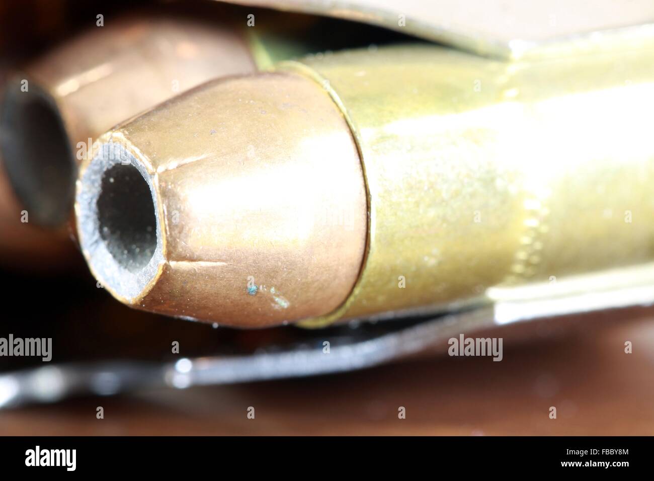 Kugeln mit Pistole Clip - Gun Rechtekonzept Stockfoto