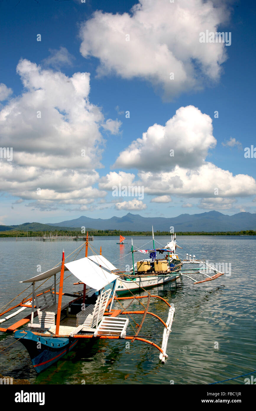 Philippinen-Palawan-Boote auf Smøla Hafen der Mangingisda Adrian Baker Stockfoto