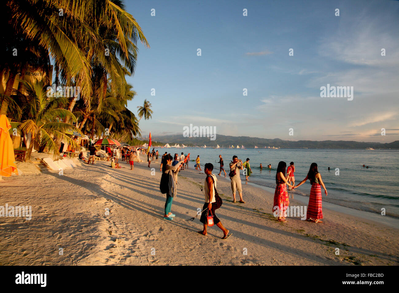 Philippinen Boracay White Beach, einem der schönsten Strände der Welt Adrian Baker Stockfoto