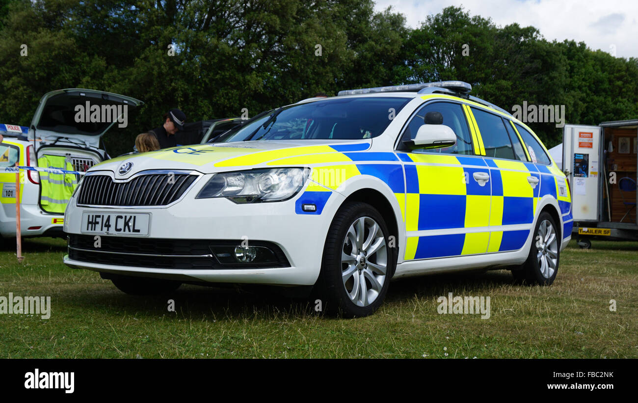 Englische Polizei Auto Skoda Stockfoto, Bild: 93078655 - Alamy