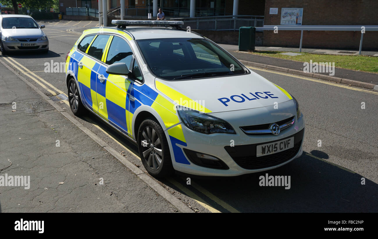 Avon & Somerset Polizei außerhalb Yeovil Krankenhaus Stockfoto