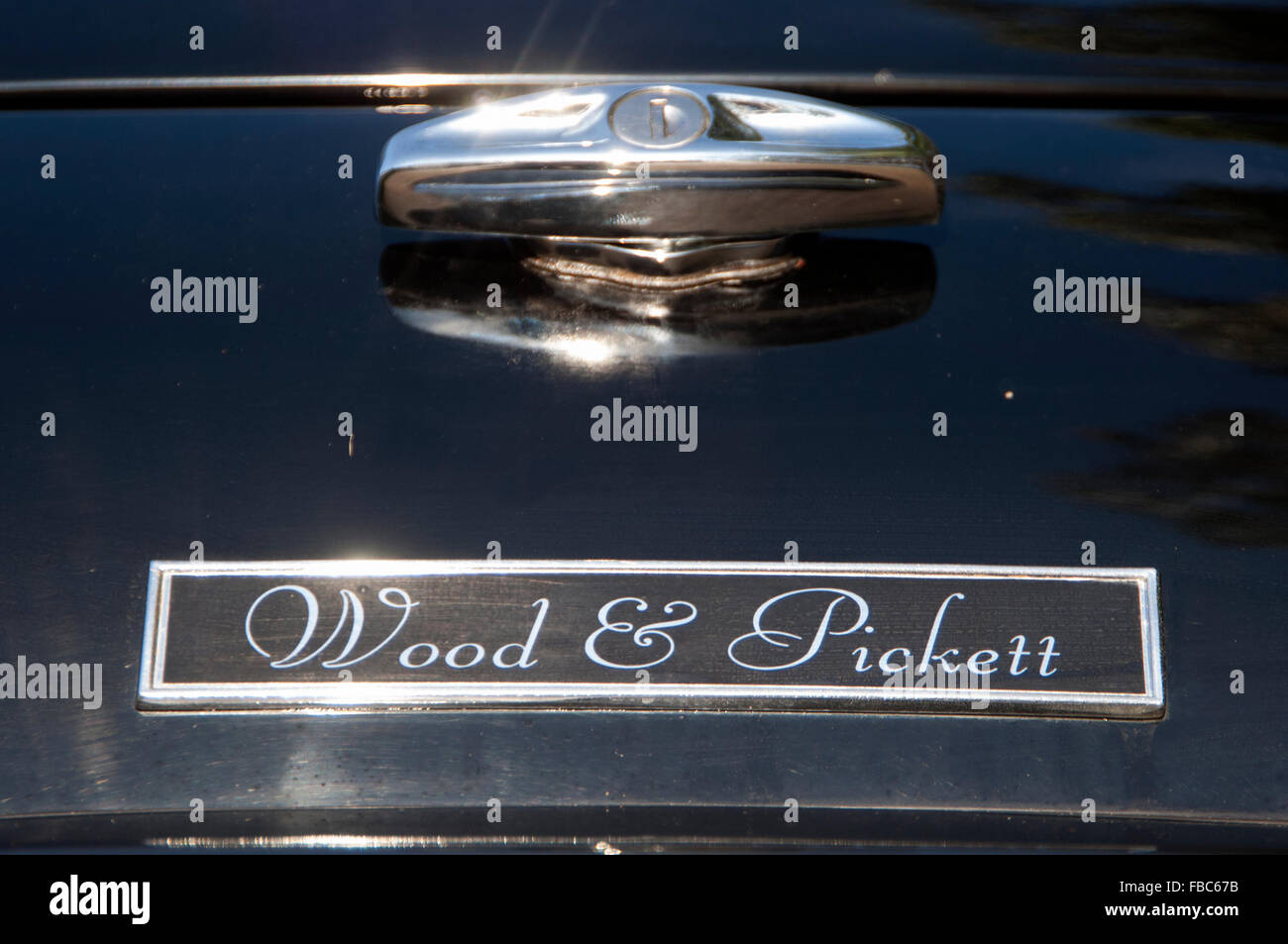 Holz und Pickett benutzerdefinierte Mini mit Jan Speed Turbo-Motor, ähnlich wie bei Autos, Gefahren von Peter Sellers und die Beatles Stockfoto