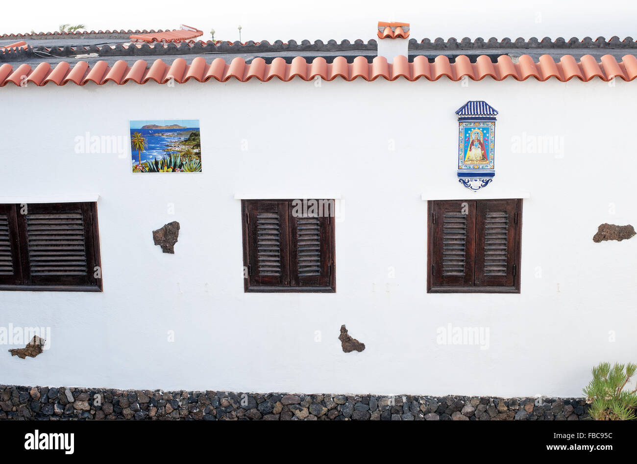 Zu Hause im Dorf Los Gigantes, Teneriffa, Kanarische Inseln, Spanien Stockfoto