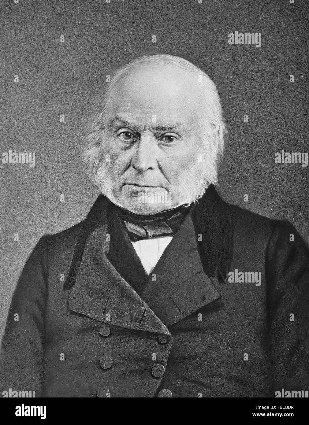 John Quincy Adams. Daguerrotype des 6. US-Präsidenten, c 1842 Stockfoto