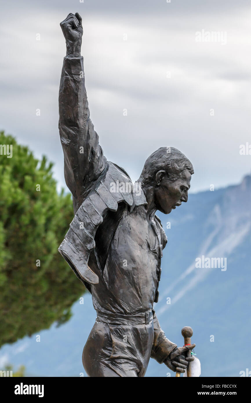 Statue von Freddie Mercury in Montreux Stockfoto