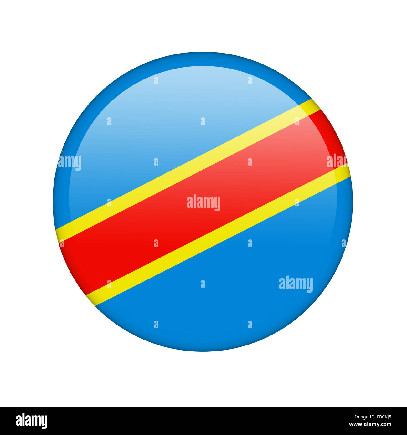 Der Demokratischen Republik Kongo Flagge Stockfoto