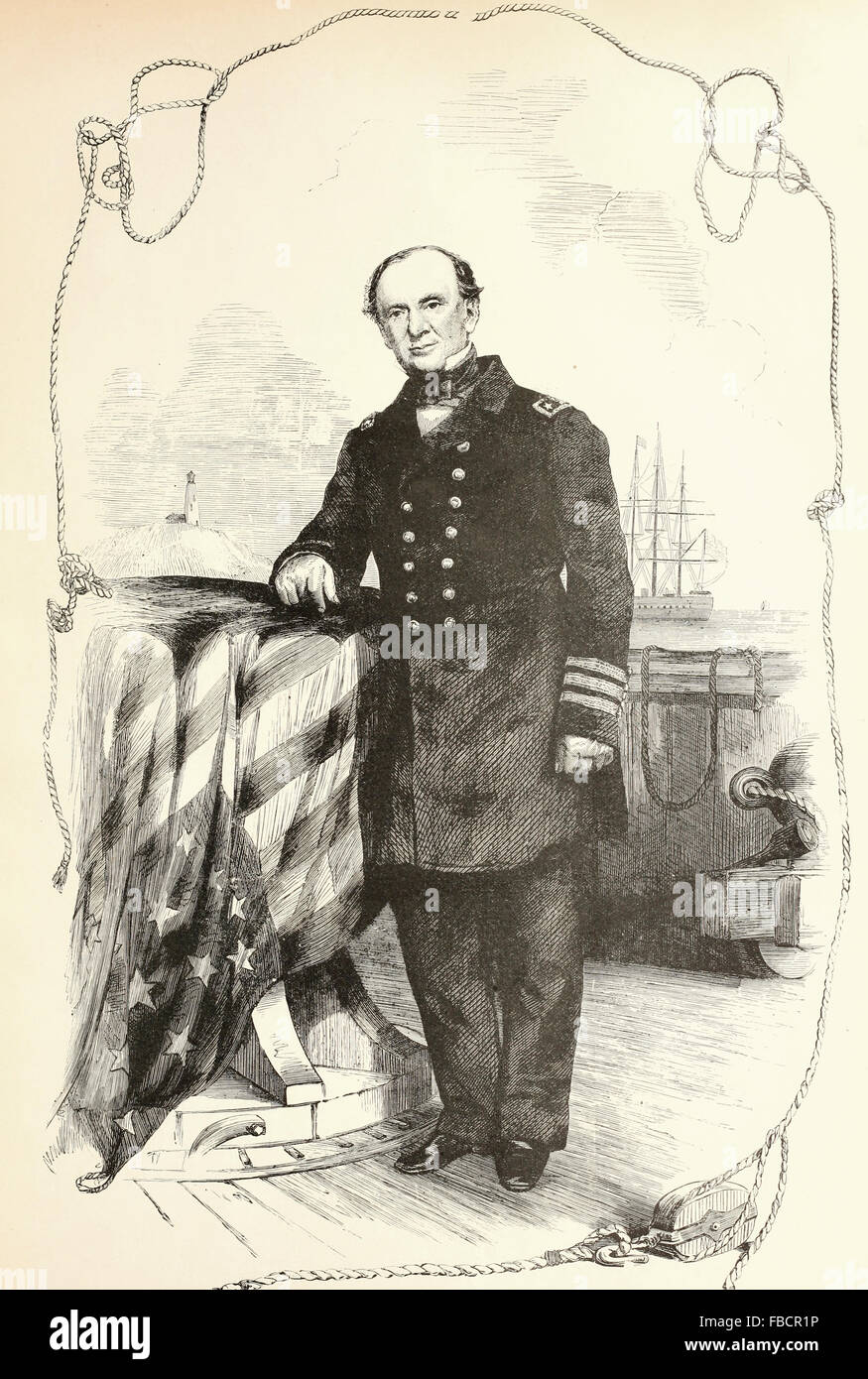 Konteradmiral Silas H Stringham, USA Bürgerkrieg Stockfoto