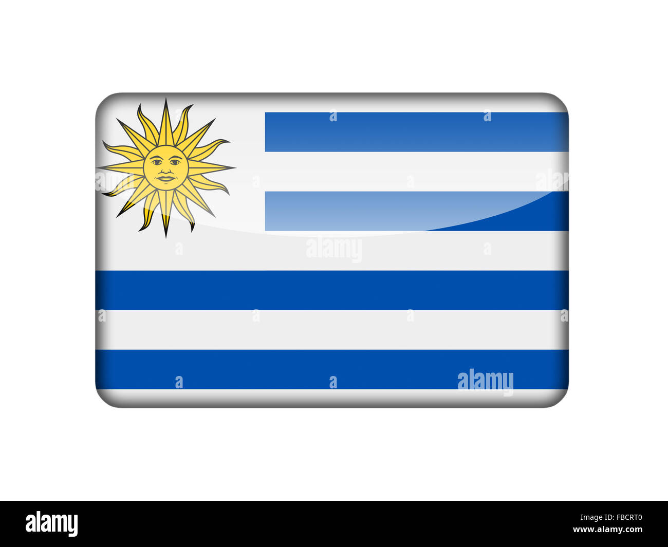 Die uruguayische Flagge Stockfoto