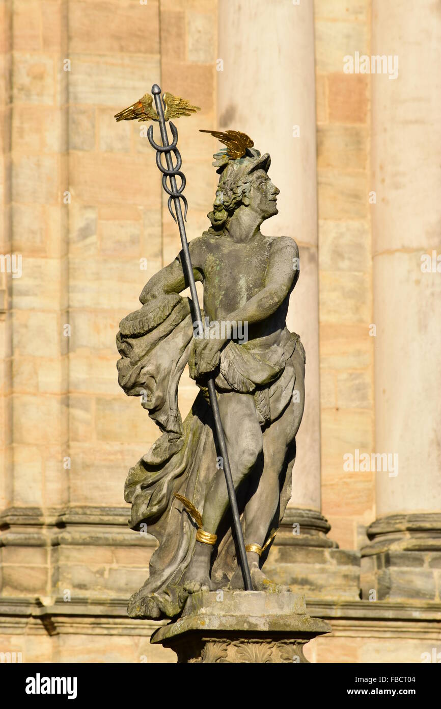Hermes-Statue in der Nähe von St Michael Monastery in Bamberg, Bayern,  Deutschland Stockfotografie - Alamy