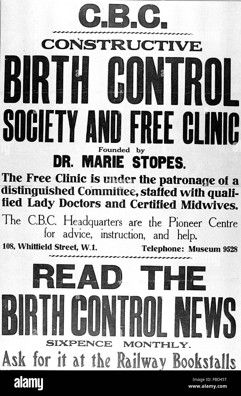 MARIE STOPES (1880-1958), schottischer Wissenschaftler und Kämpferin für Geburtenkontrolle Stockfoto