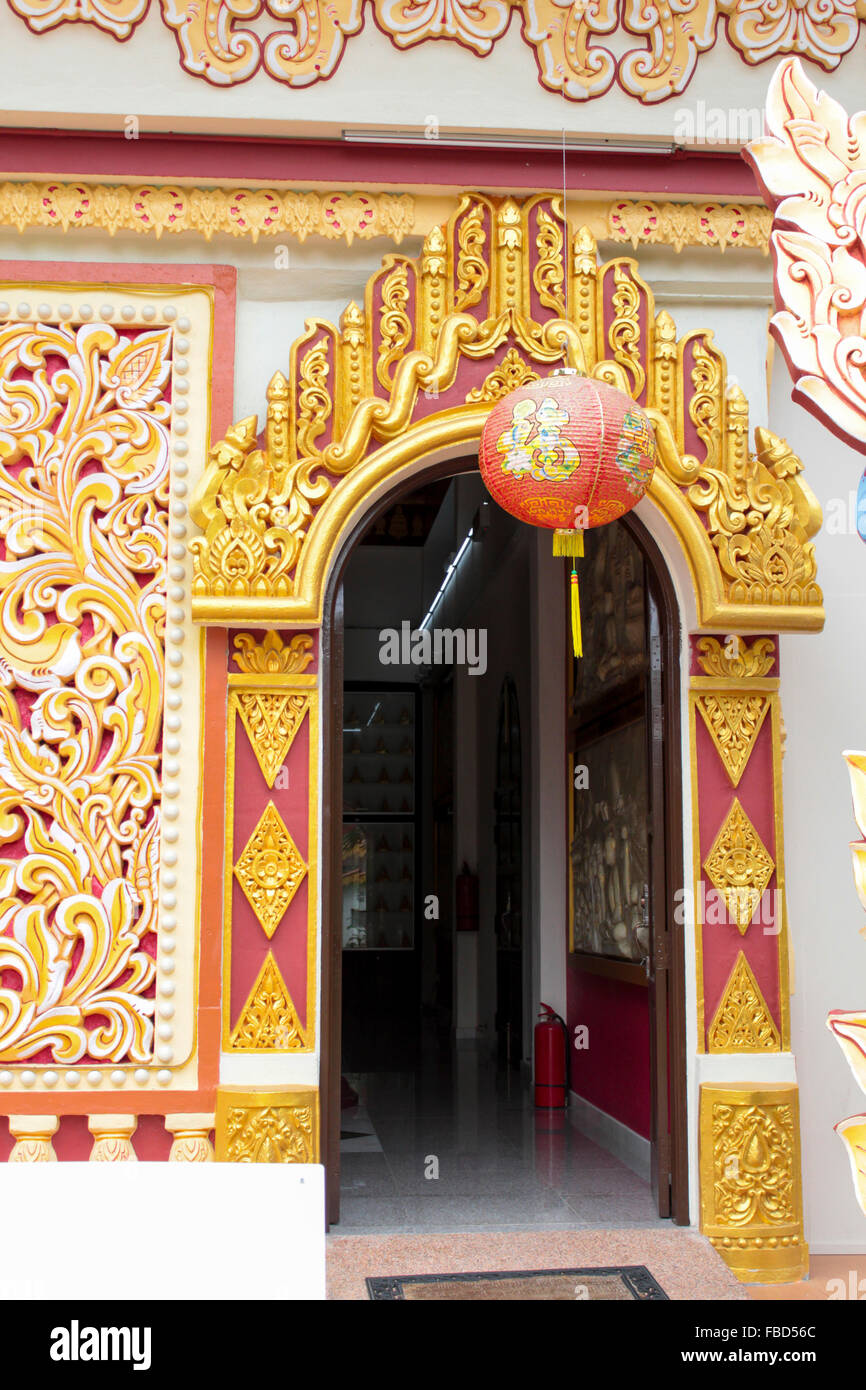 Detail aus Dhamikarama birmanischen Tempel in Penang, Malaysia Stockfoto