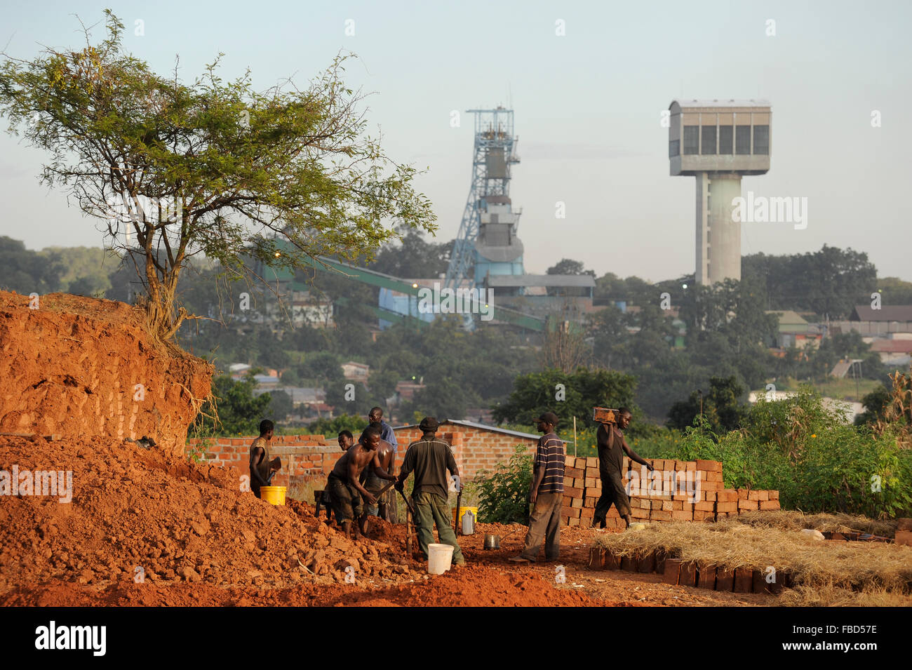 Sambia Copperbelt Kitwe, gehört Chambishi Kupfer Mine chinesische Gruppe CNMC China Nonferrous Metal Mining Co. Ltd Stockfoto