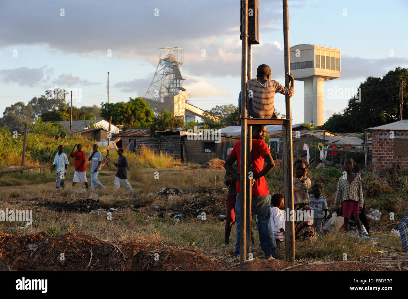 Sambia Copperbelt Kitwe, gehört Chambishi Kupfer Mine chinesische Gruppe CNMC China Nonferrous Metal Mining Co. Ltd Stockfoto