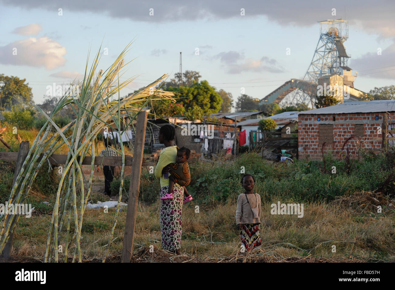 Sambia Copperbelt Kitwe, gehört Chambishi Kupfer Mine chinesische Gruppe CNMC China Nonferrous Metal Mining Co. Ltd Stockfoto