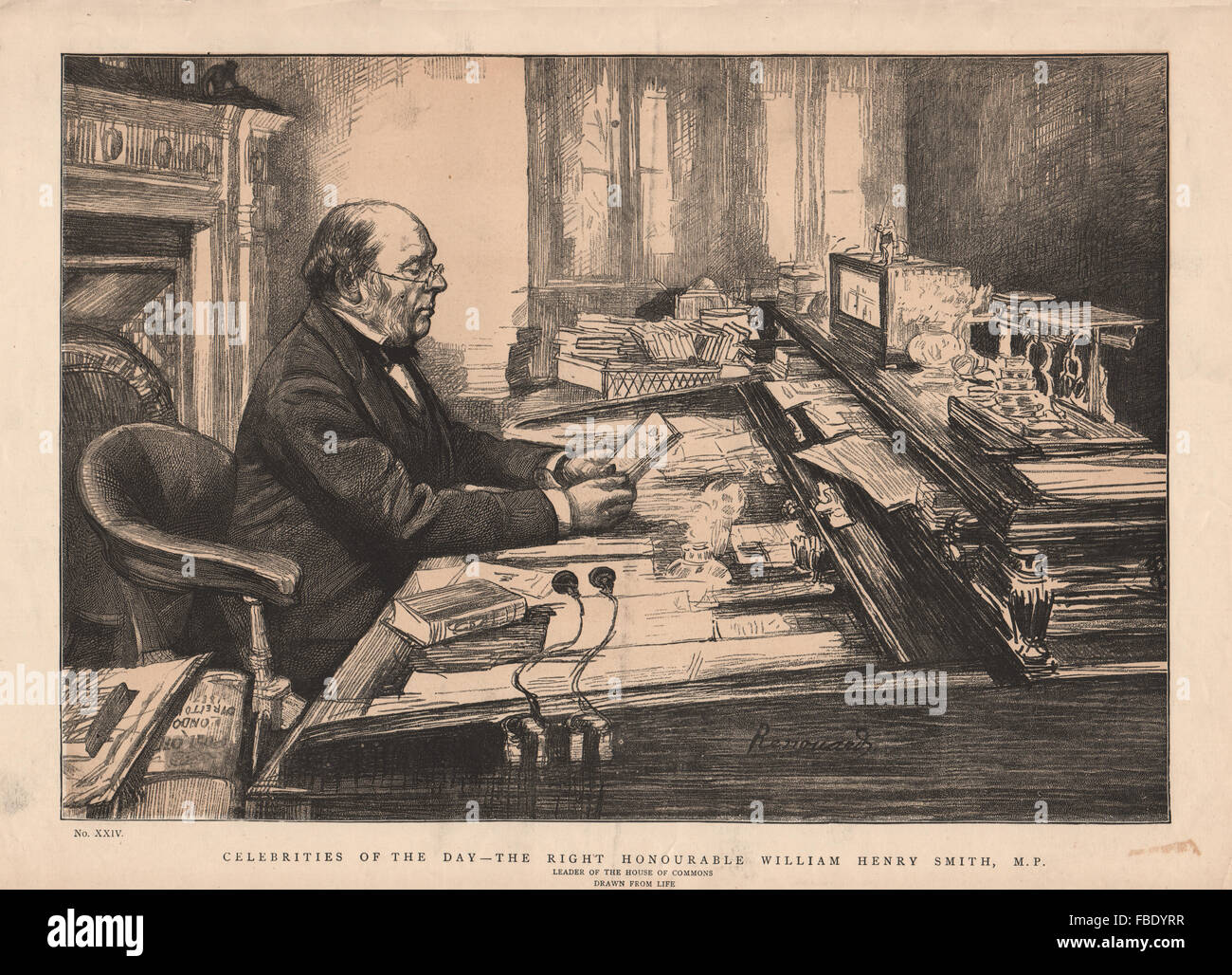 Die richtige Honourable William Henry (WH) Smith. Zeitungen, antike 1887 Stockfoto