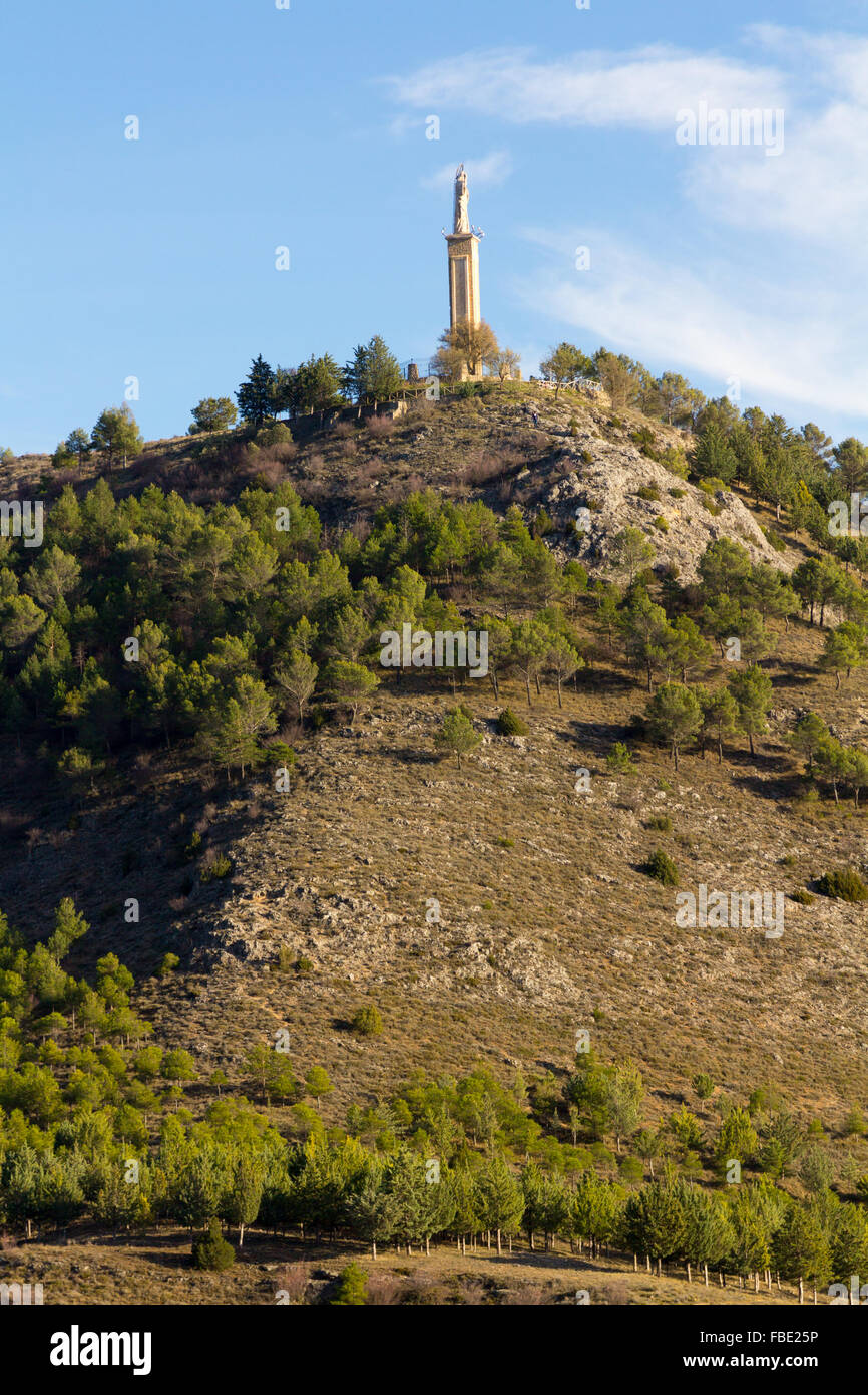 Religiöse Statue in Stein gemeißelt Stockfoto