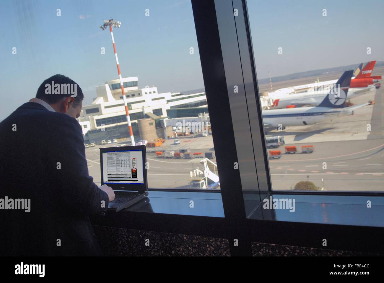 Italien, Mailand-Malpensa Flughafen Stockfoto