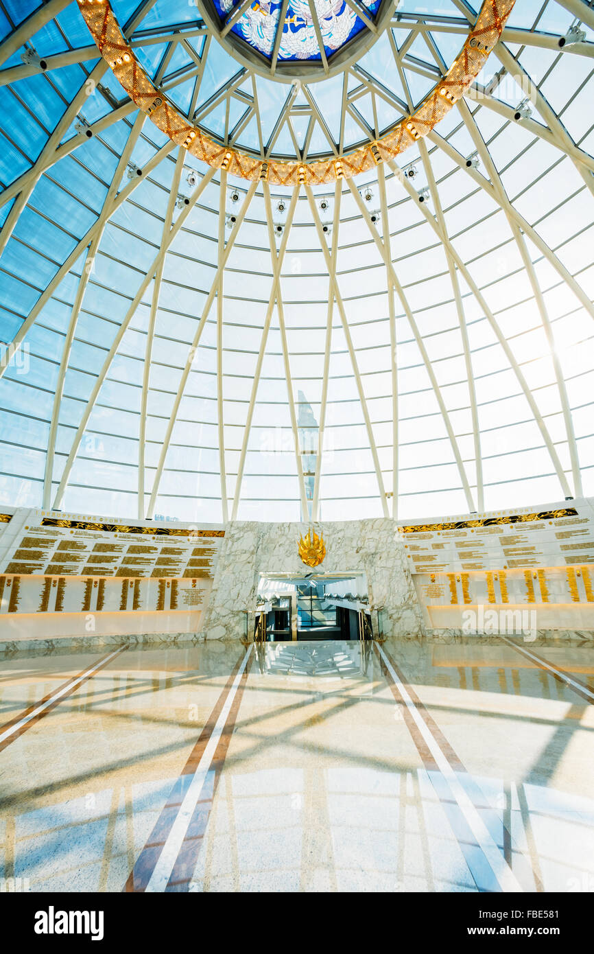 Halle Weißrussisch Museum des großen Vaterländischen Krieges. Minsk, Belarus Stockfoto