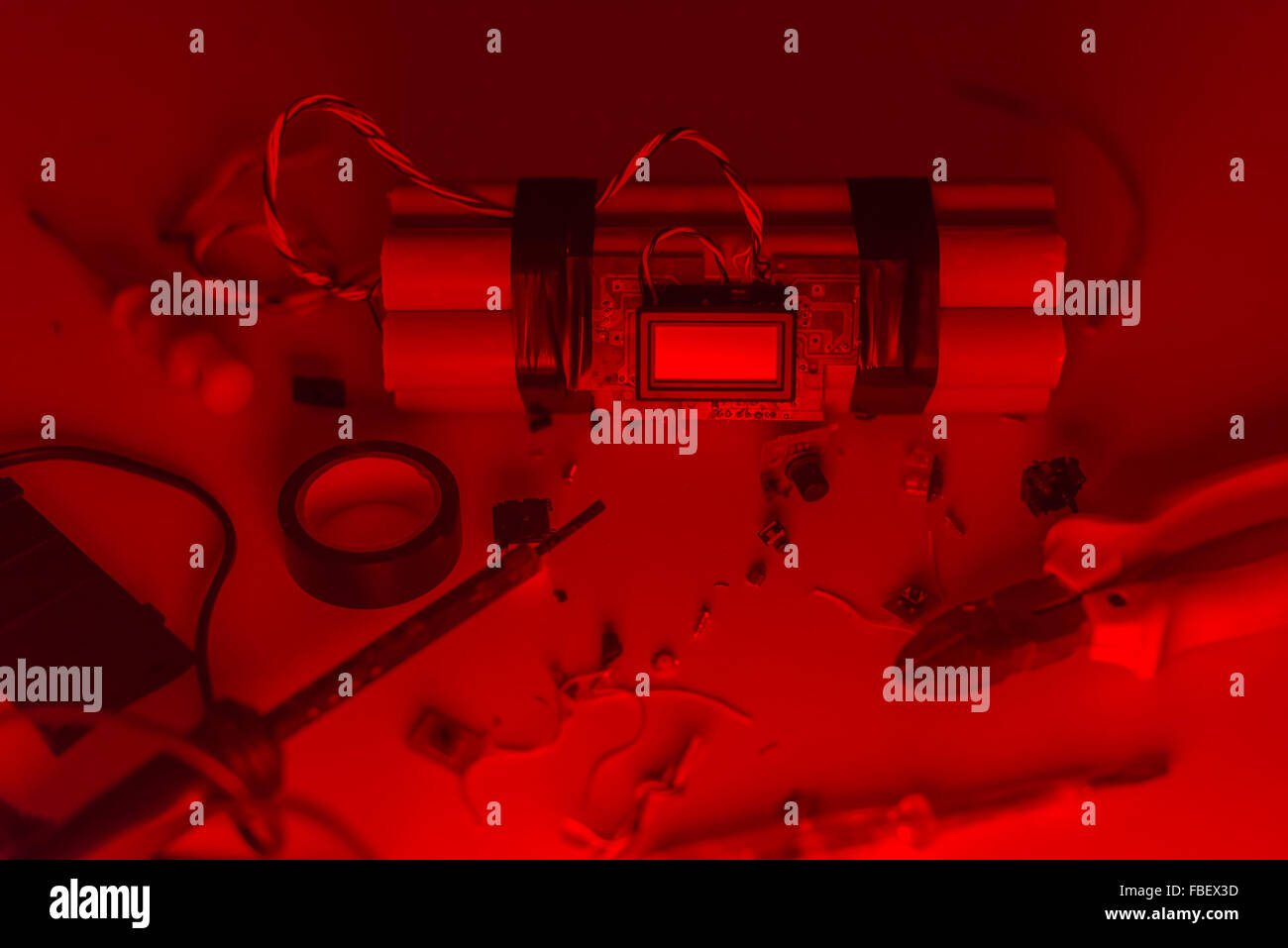 die Bombe mit Vorwahluhr Stockfoto