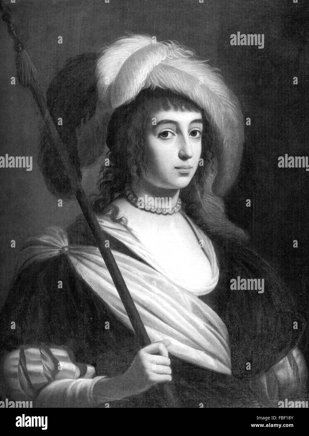 ELISABETH von THE PALANTINE (1618-1680) auch bekannt als Eiisabeth von Böhmen war ein Kritiker von Descartes Stockfoto