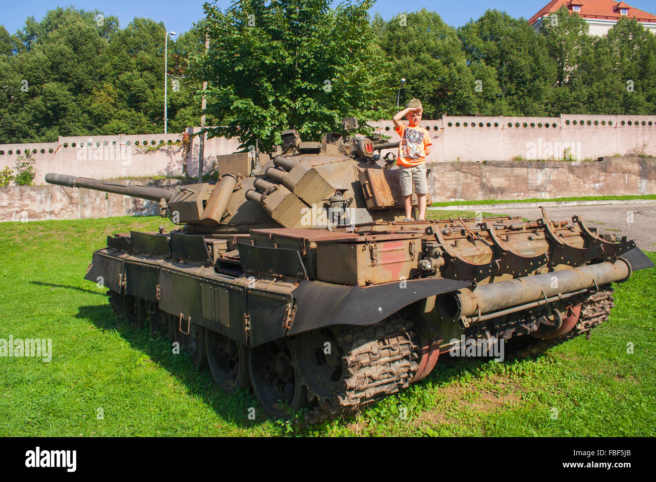 Kriegsmaschinerie und Verkehrsmuseum, Vilnius, Litauen Stockfoto