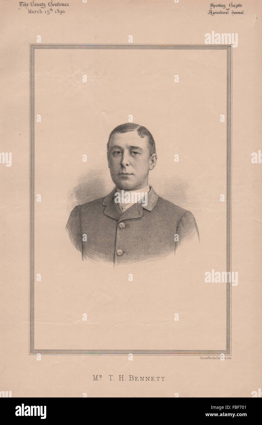 Herr T.H. Bennett, antique print 1890 Stockfoto