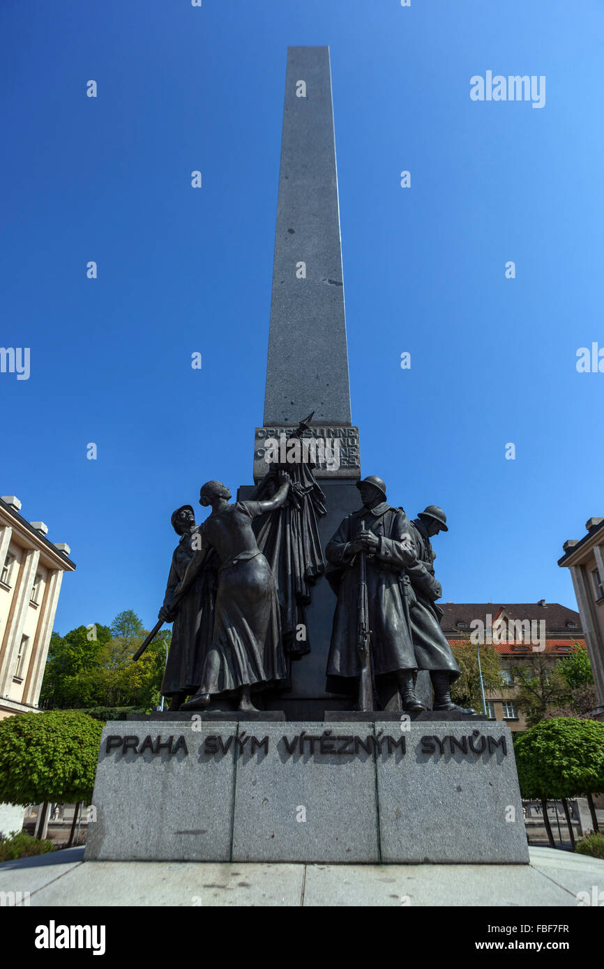 Gedenkstätte "Prag an seinen siegreichen Söhne", Prag, Tschechische Republik Stockfoto