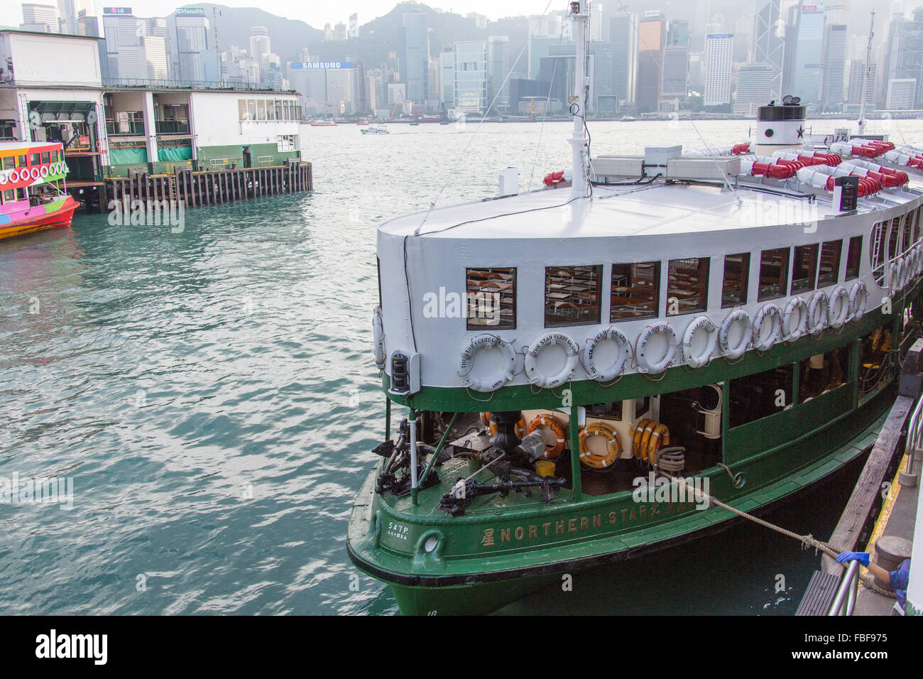 Star FERRY Passagier Fähre Hong Kong Island, Kowloon und den Victoria Harbour, Hongkong China Asien Stockfoto