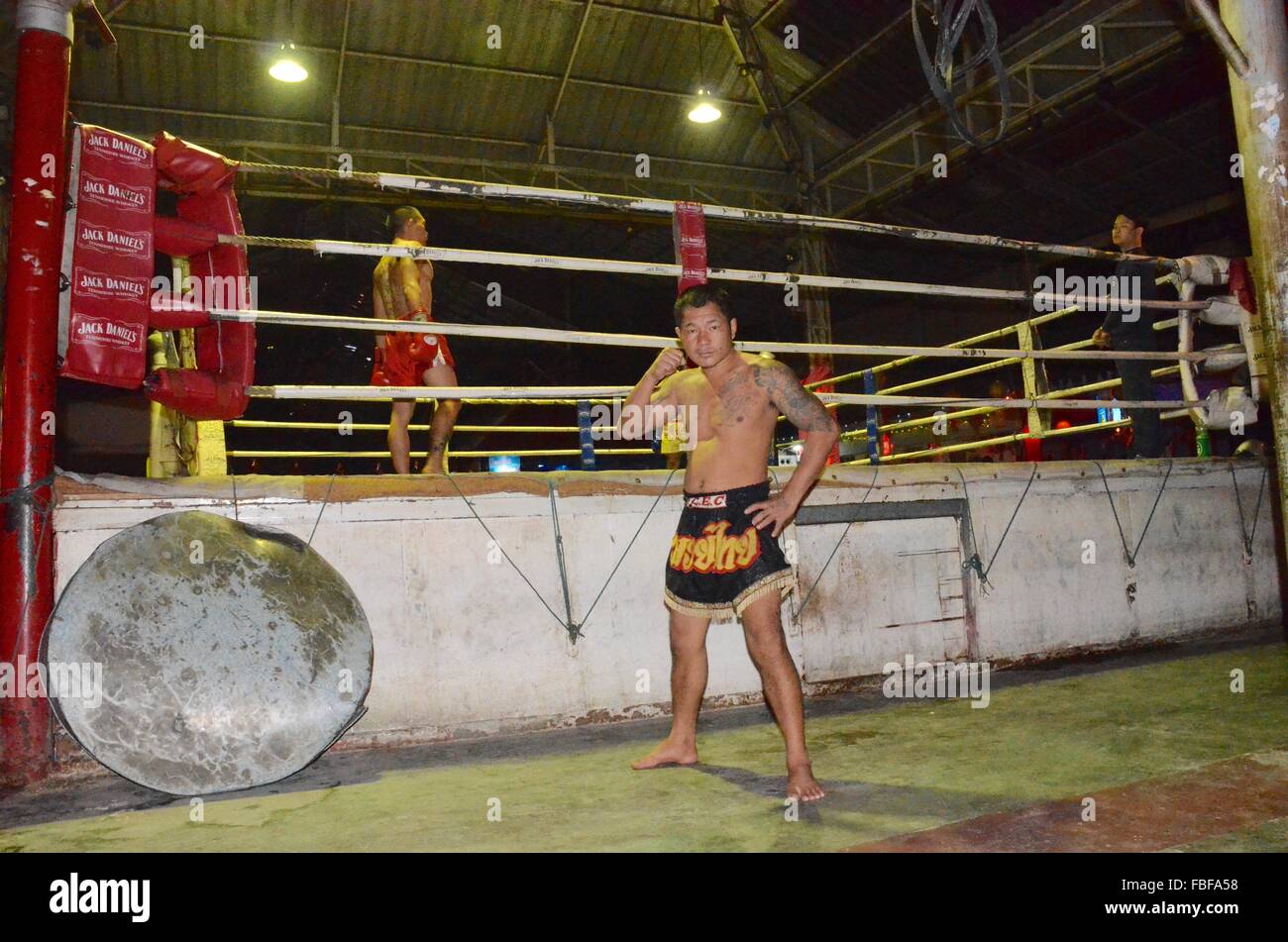 Muay Thai Kickboxen Stockfoto