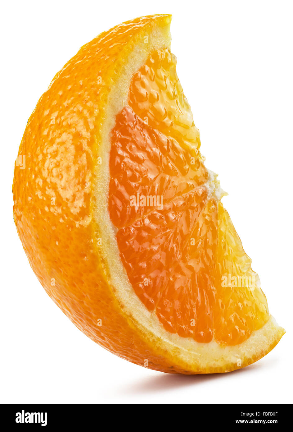 Segment der orange Frucht. Datei enthält Beschneidungspfade. Stockfoto