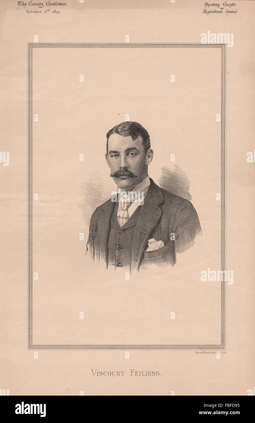 Viscount Feilding, antiken Druck 1891 Stockfoto